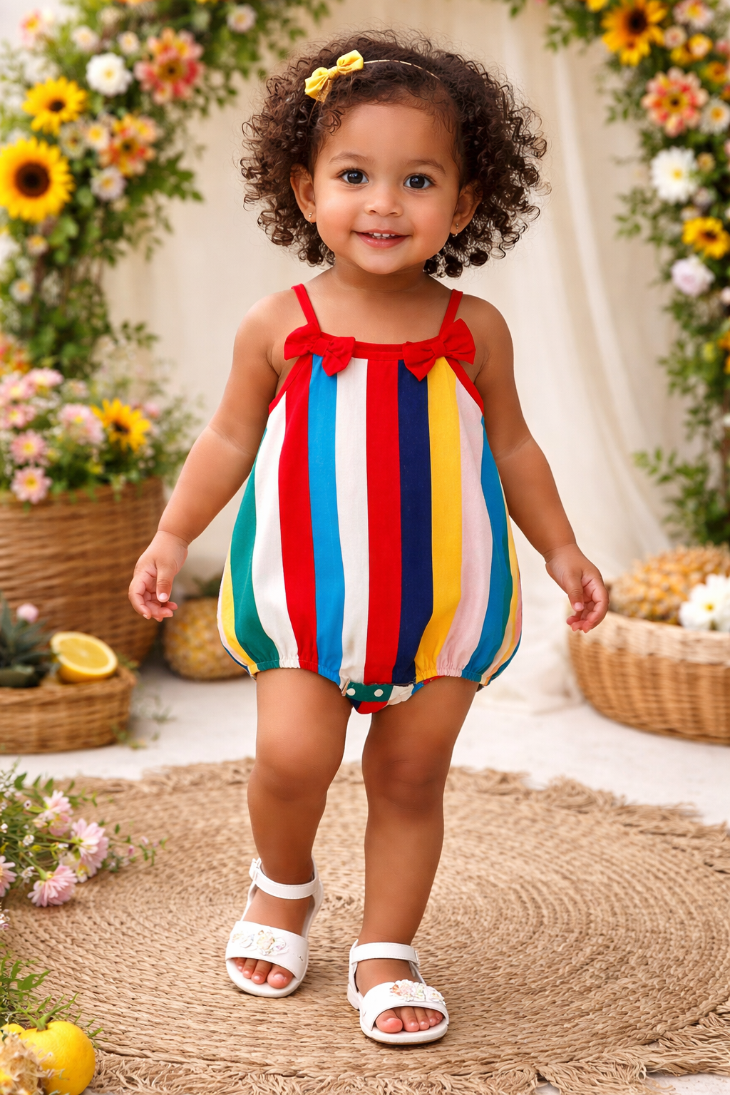 rainbow baby romper