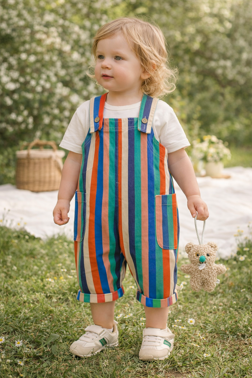 Stripes dungarees