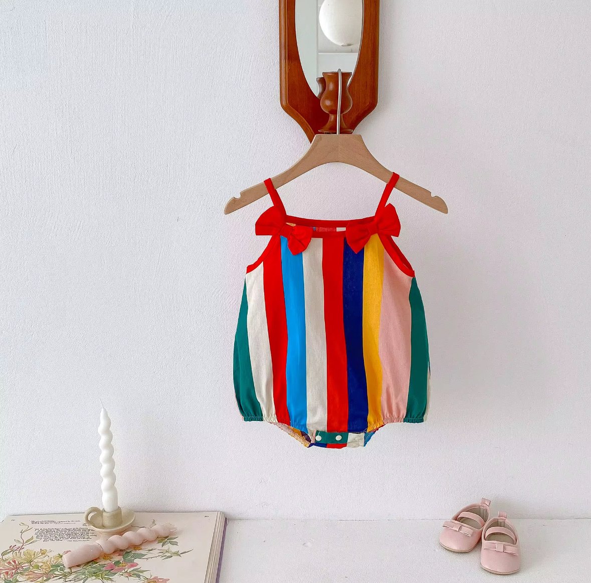 rainbow baby romper