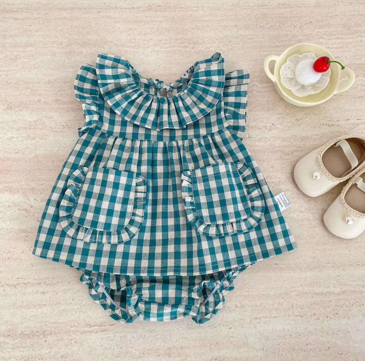 Plaid two piece set