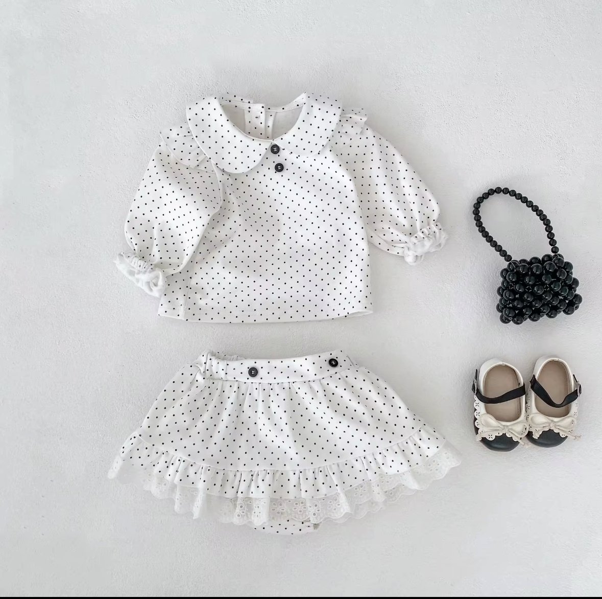 Polka dot girl set